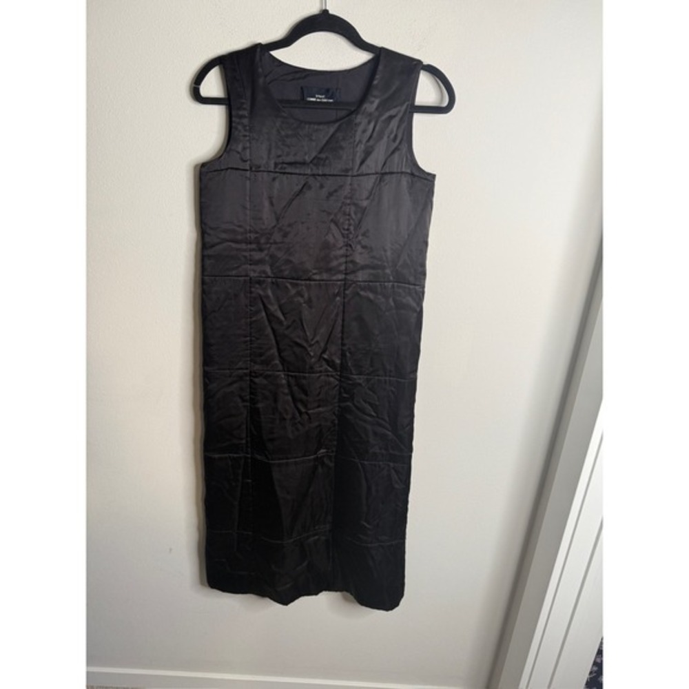 tricot COMME des GARCONS Women's Black‎ Quilted Sleeveless Midi Dress Designer